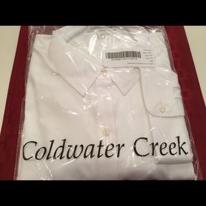 Brand new cold water creek crisp white shirt